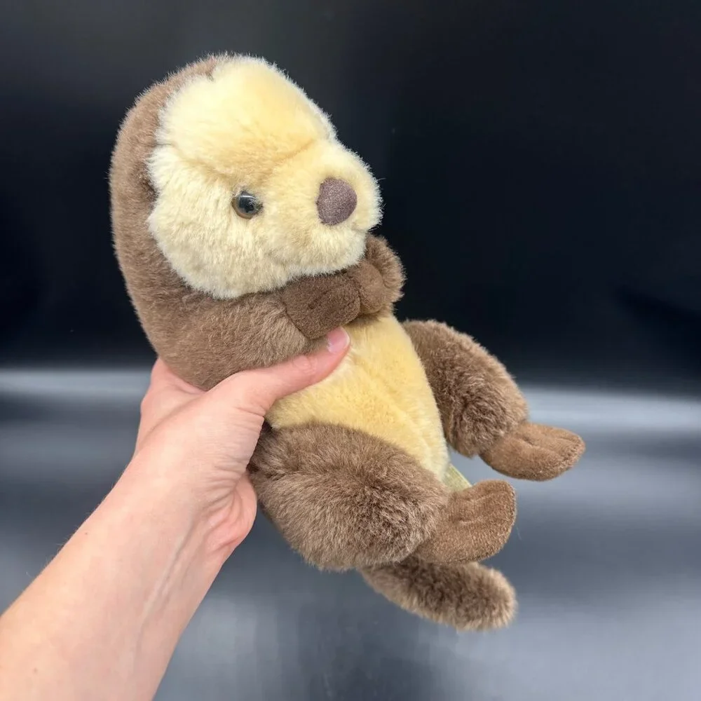 Brown Sea Otter Stuffed Animal Plush Miyoni by Aurora Lovey Toy 2023 Bean Bottom - Picture 9 of 10